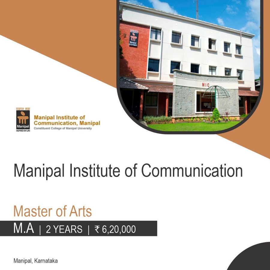 Master's of Arts(MA)( English) at Manipal Institute of Communication , Bengaluru/Bangalore
